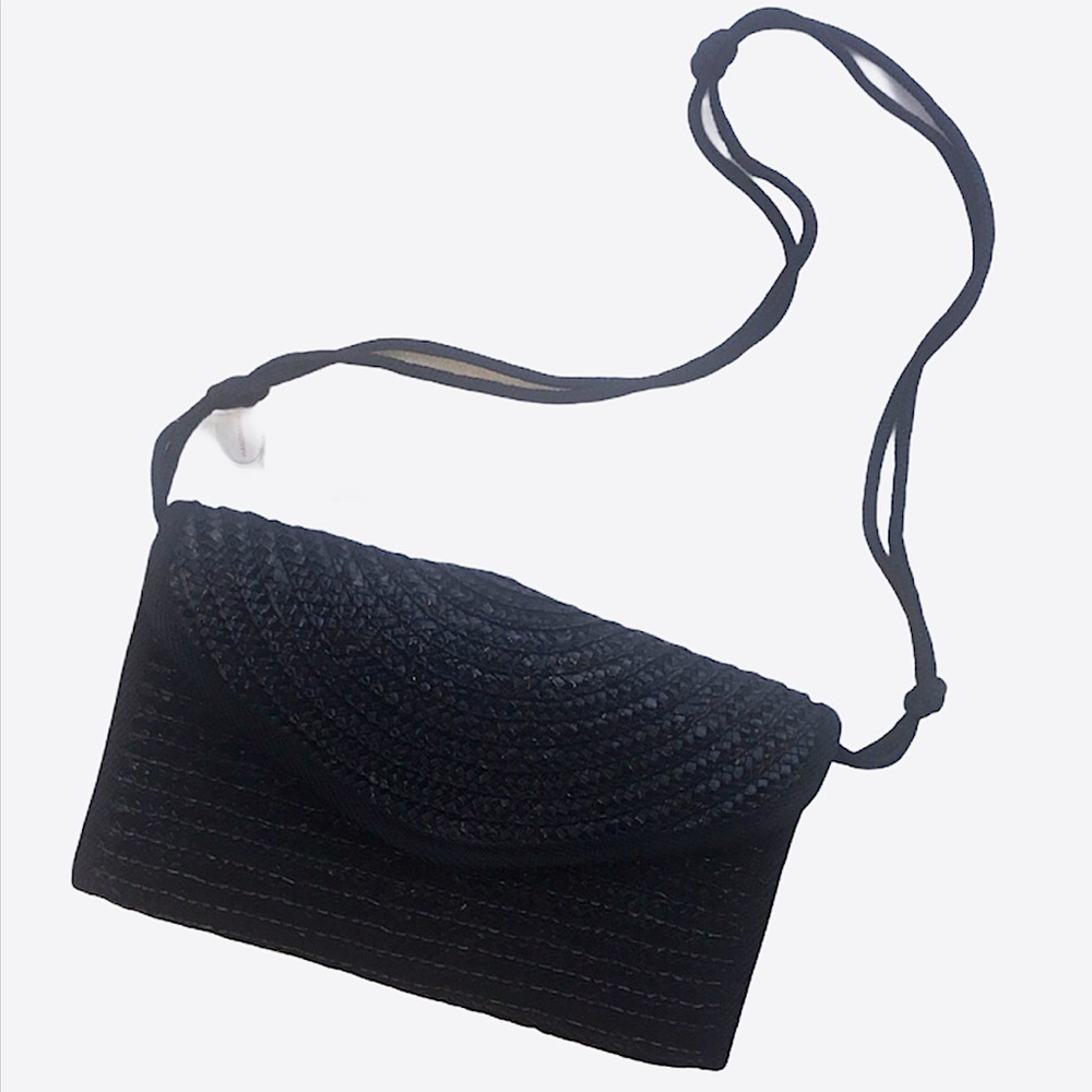 Croft and Barrow Black Wicker Purse